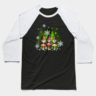 Christmas Gnomes Winter Garden Gnomies Baseball T-Shirt